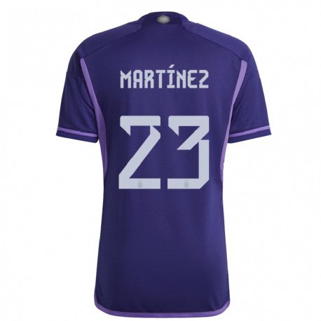 Kandiny Enfant Maillot Argentine Emiliano Martinez #23 Violet Tenues Extérieur 22-24 T-shirt