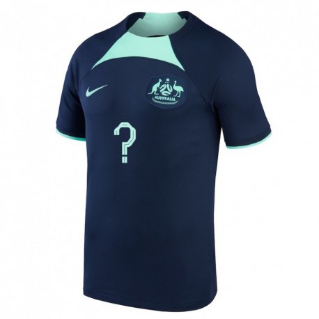 Kandiny Enfant Maillot Australie Votre Nom #0 Bleu Foncé Tenues Extérieur 22-24 T-shirt