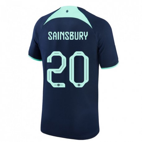 Kandiny Enfant Maillot Australie Trent Sainsbury #20 Bleu Foncé Tenues Extérieur 22-24 T-shirt