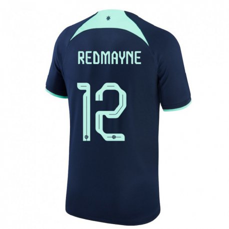 Kandiny Enfant Maillot Australie Andrew Redmayne #12 Bleu Foncé Tenues Extérieur 22-24 T-shirt