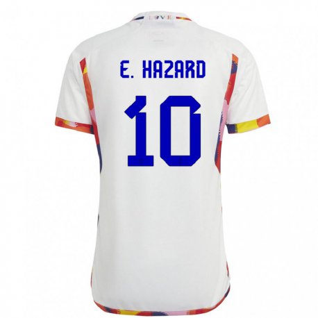 Kandiny Enfant Maillot Belgique Eden Hazard #10 Blanc Tenues Extérieur 22-24 T-shirt