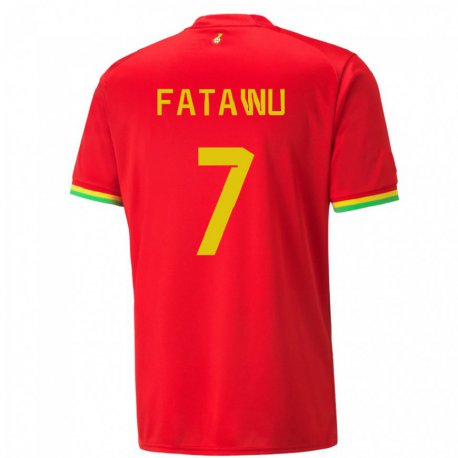 Kandiny Enfant Maillot Ghana Issahaku Fatawu #7 Rouge Tenues Extérieur 22-24 T-shirt
