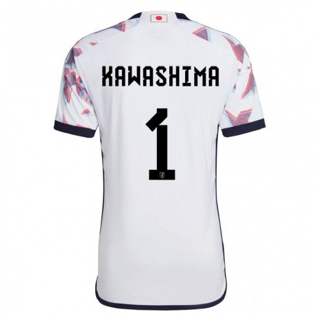 Kandiny Enfant Maillot Japon Eiji Kawashima #1 Blanc Tenues Extérieur 22-24 T-shirt