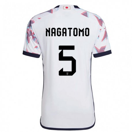 Kandiny Enfant Maillot Japon Yuto Nagatomo #5 Blanc Tenues Extérieur 22-24 T-shirt