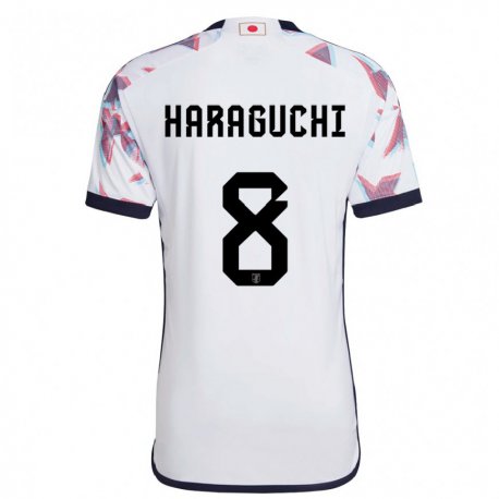 Kandiny Enfant Maillot Japon Genki Haraguchi #8 Blanc Tenues Extérieur 22-24 T-shirt
