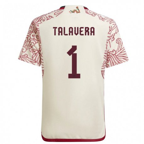 Kandiny Enfant Maillot Mexique Alfredo Talavera #1 Merveille Blanc Rouge Tenues Extérieur 22-24 T-shirt