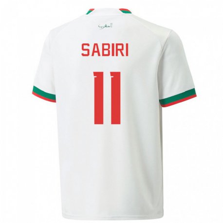 Kandiny Enfant Maillot Maroc Abdelhamid Sabiri #11 Blanc Tenues Extérieur 22-24 T-shirt