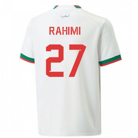 Kandiny Enfant Maillot Maroc Soufiane Rahimi #27 Blanc Tenues Extérieur 22-24 T-shirt