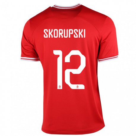 Kandiny Enfant Maillot Pologne Lukasz Skorupski #12 Rouge Tenues Extérieur 22-24 T-shirt
