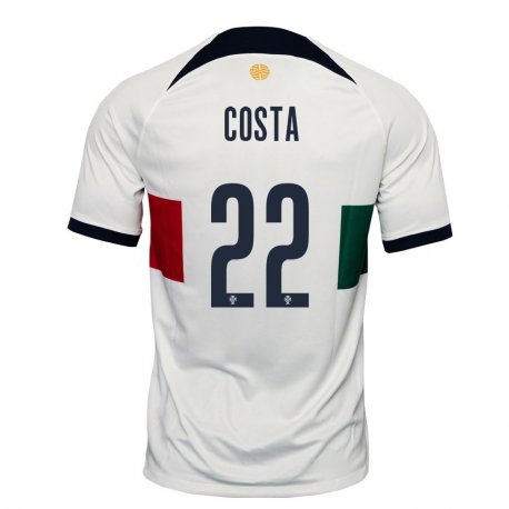 Kandiny Enfant Maillot Portugal Diogo Costa #22 Blanc Tenues Extérieur 22-24 T-shirt