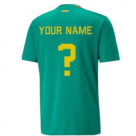 Kandiny Enfant Maillot Sénégal Votre Nom #0 Verte Tenues Extérieur 22-24 T-shirt
