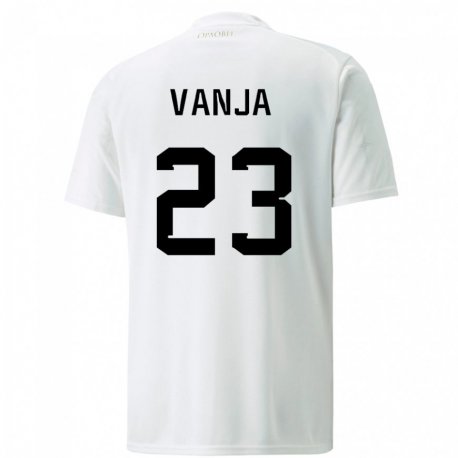 Kandiny Enfant Maillot Serbie Vanja Milinkovic-savic #23 Blanc Tenues Extérieur 22-24 T-shirt