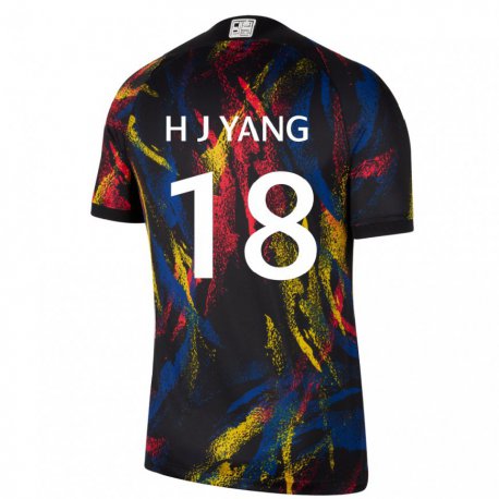 Kandiny Enfant Maillot Corée Du Sud Hyun-jun Yang #18 Multicolore Tenues Extérieur 22-24 T-shirt