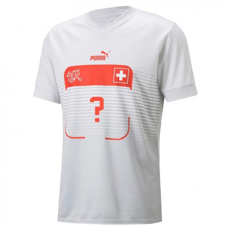 Kandiny Enfant Maillot Suisse Votre Nom #0 Blanc Tenues Extérieur 22-24 T-shirt