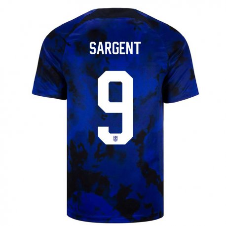 Kandiny Enfant Maillot États-unis Josh Sargent #9 Bleu Royal Tenues Extérieur 22-24 T-shirt