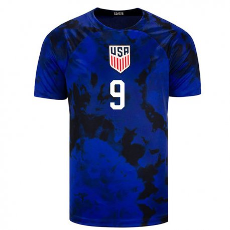 Kandiny Enfant Maillot États-unis Josh Sargent #9 Bleu Royal Tenues Extérieur 22-24 T-shirt