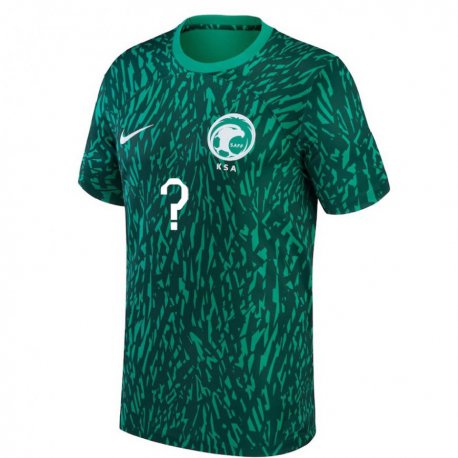 Kandiny Enfant Maillot Arabie Saoudite Votre Nom #0 Vert Foncé Tenues Extérieur 22-24 T-shirt
