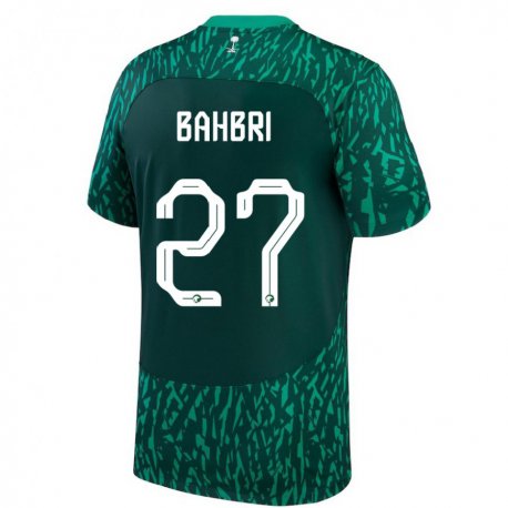 Kandiny Enfant Maillot Arabie Saoudite Hatan Bahbri #27 Vert Foncé Tenues Extérieur 22-24 T-shirt
