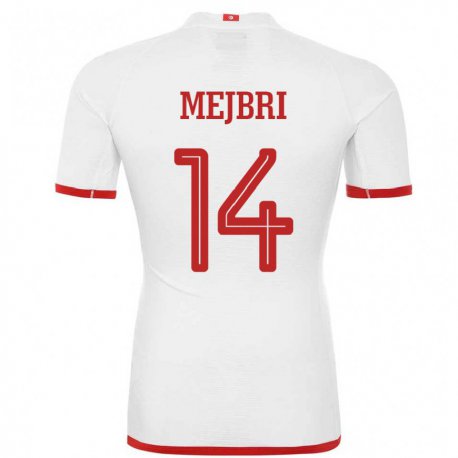 Kandiny Enfant Maillot Tunisie Hannibal Mejbri #14 Blanc Tenues Extérieur 22-24 T-shirt