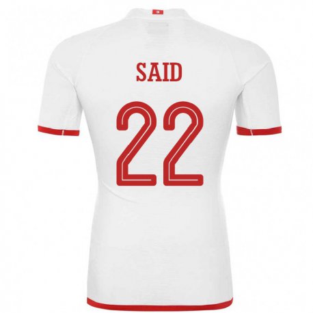 Kandiny Enfant Maillot Tunisie Bechir Ben Said #22 Blanc Tenues Extérieur 22-24 T-shirt