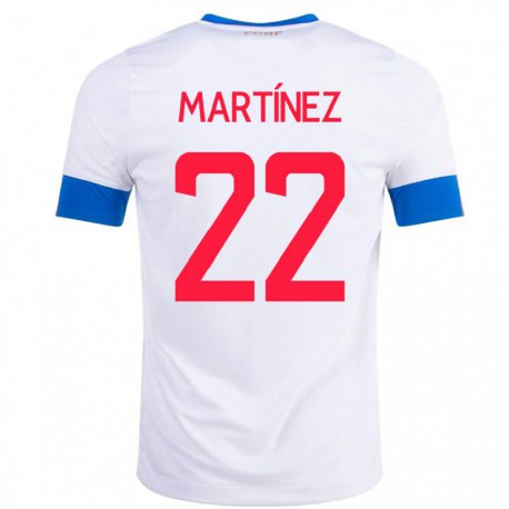 Kandiny Enfant Maillot Costa Rica Carlos Martinez #22 Blanc Tenues Extérieur 22-24 T-shirt