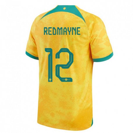 Kandiny Homme Maillot Australie Andrew Redmayne #12 Doré Tenues Domicile 22-24 T-shirt