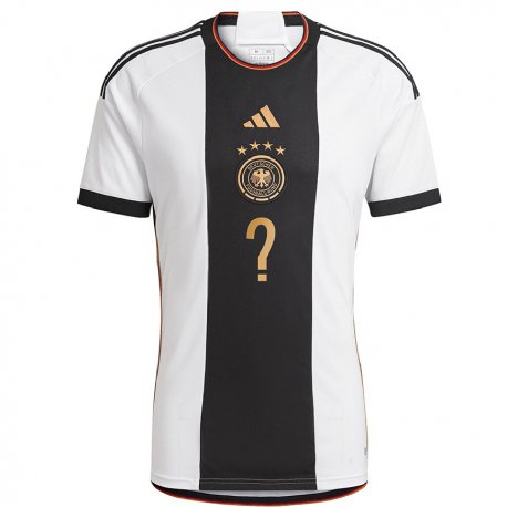Kandiny Homme Maillot Allemagne Votre Nom #0 Blanc Noir Tenues Domicile 22-24 T-shirt