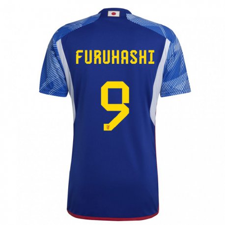 Kandiny Homme Maillot Japon Kyogo Furuhashi #9 Bleu Royal Tenues Domicile 22-24 T-shirt