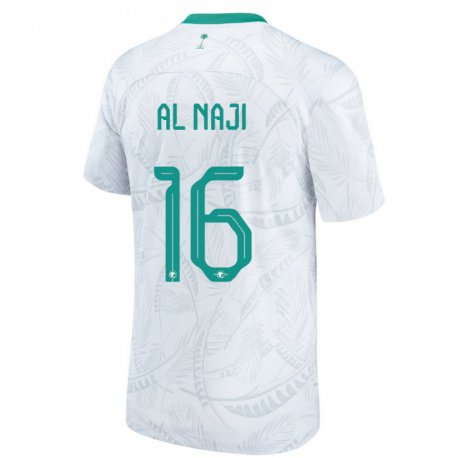 Kandiny Homme Maillot Arabie Saoudite Sami Al Naji #16 Blanc Tenues Domicile 22-24 T-shirt