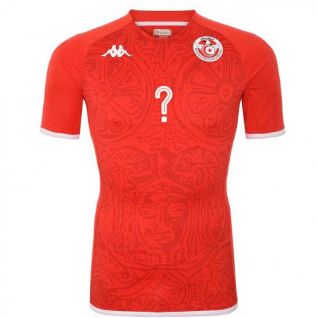 Kandiny Homme Maillot Tunisie Votre Nom #0 Rouge Tenues Domicile 22-24 T-shirt