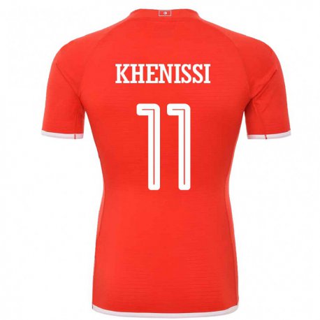 Kandiny Homme Maillot Tunisie Taha Yassine Khenissi #11 Rouge Tenues Domicile 22-24 T-shirt