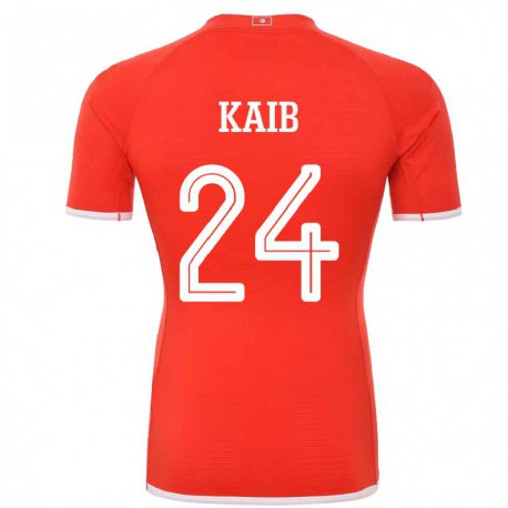 Kandiny Homme Maillot Tunisie Rami Kaib #24 Rouge Tenues Domicile 22-24 T-shirt