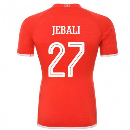 Kandiny Homme Maillot Tunisie Issam Jebali #27 Rouge Tenues Domicile 22-24 T-shirt
