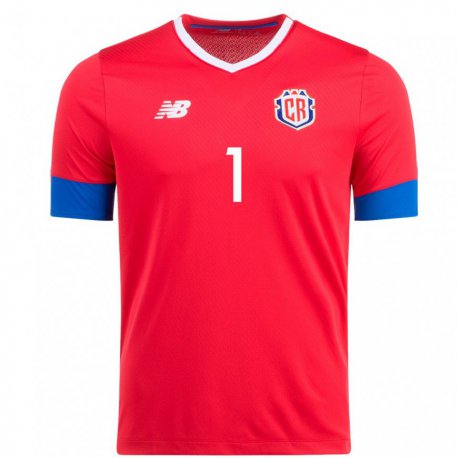 Kandiny Homme Maillot Costa Rica Esteban Alvarado #1 Rouge Tenues Domicile 22-24 T-shirt