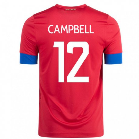 Kandiny Homme Maillot Costa Rica Joel Campbell #12 Rouge Tenues Domicile 22-24 T-shirt