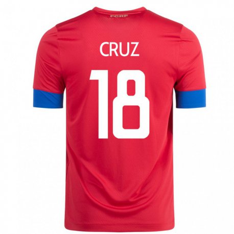 Kandiny Homme Maillot Costa Rica Aaron Cruz #18 Rouge Tenues Domicile 22-24 T-shirt