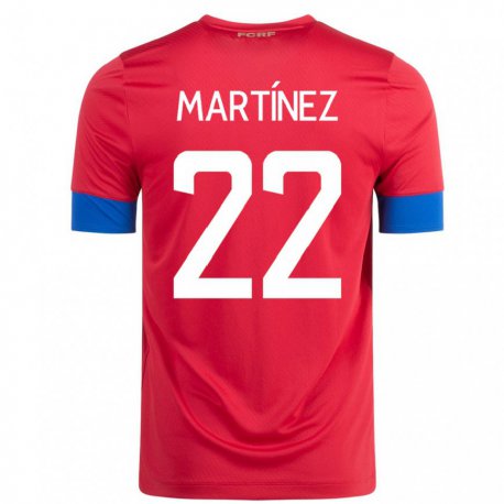 Kandiny Homme Maillot Costa Rica Carlos Martinez #22 Rouge Tenues Domicile 22-24 T-shirt