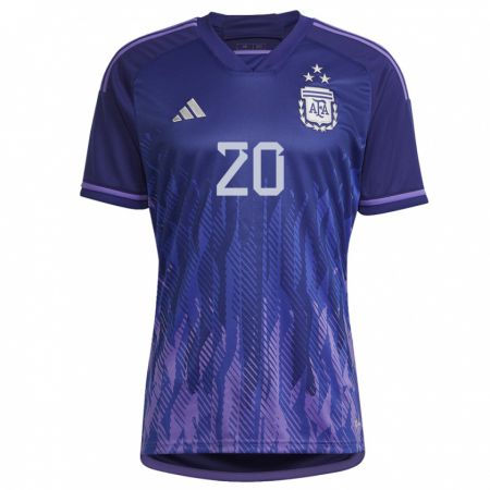 Kandiny Homme Maillot Argentine Giovani Lo Celso #20 Violet Tenues Extérieur 22-24 T-shirt