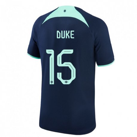 Kandiny Homme Maillot Australie Mitchell Duke #15 Bleu Foncé Tenues Extérieur 22-24 T-shirt