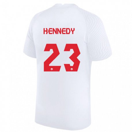 Kandiny Homme Maillot Canada Scott Kennedy #23 Blanc Tenues Extérieur 22-24 T-shirt