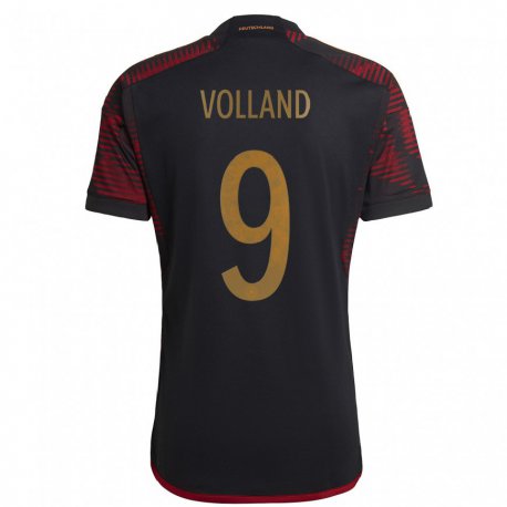 Kandiny Homme Maillot Allemagne Kevin Volland #9 Marron Noir Tenues Extérieur 22-24 T-shirt