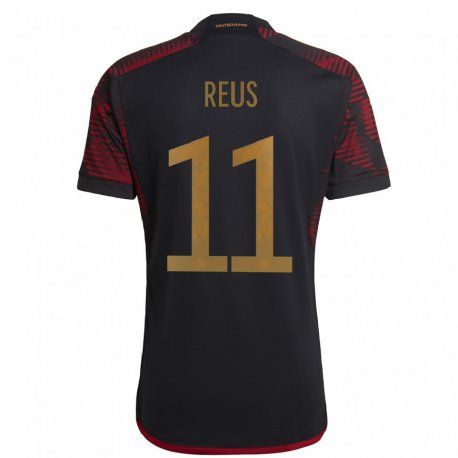 Kandiny Homme Maillot Allemagne Marco Reus #11 Marron Noir Tenues Extérieur 22-24 T-shirt