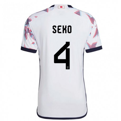 Kandiny Homme Maillot Japon Ayumu Seko #4 Blanc Tenues Extérieur 22-24 T-shirt