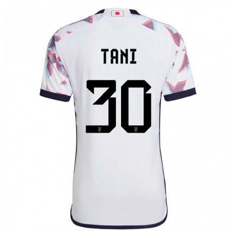 Kandiny Homme Maillot Japon Kosei Tani #30 Blanc Tenues Extérieur 22-24 T-shirt