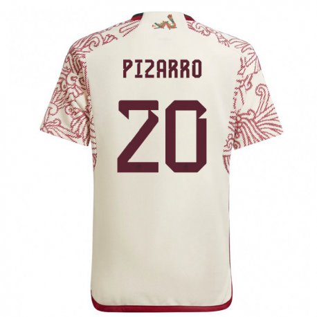 Kandiny Homme Maillot Mexique Rodolfo Pizarro #20 Merveille Blanc Rouge Tenues Extérieur 22-24 T-shirt
