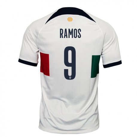 Kandiny Homme Maillot Portugal Goncalo Ramos #9 Blanc Tenues Extérieur 22-24 T-shirt