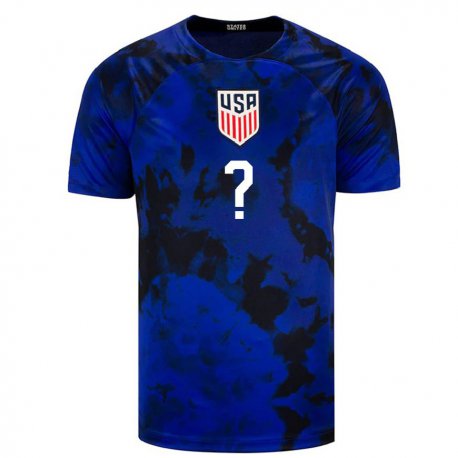 Kandiny Homme Maillot États-unis Votre Nom #0 Bleu Royal Tenues Extérieur 22-24 T-shirt