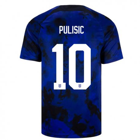 Kandiny Homme Maillot États-unis Christian Pulisic #10 Bleu Royal Tenues Extérieur 22-24 T-shirt