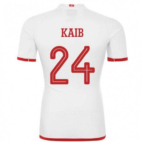 Kandiny Homme Maillot Tunisie Rami Kaib #24 Blanc Tenues Extérieur 22-24 T-shirt