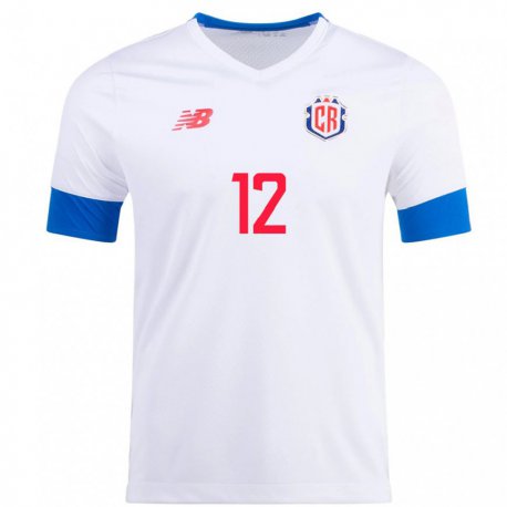 Kandiny Homme Maillot Costa Rica Joel Campbell #12 Blanc Tenues Extérieur 22-24 T-shirt